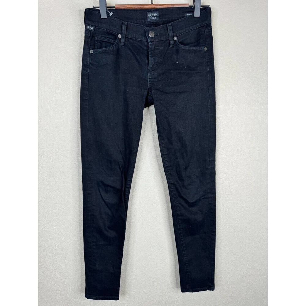 Citizen of Humanity Womens Phantom Skinny Jean Size 25 Black Crop Denim Low Rise